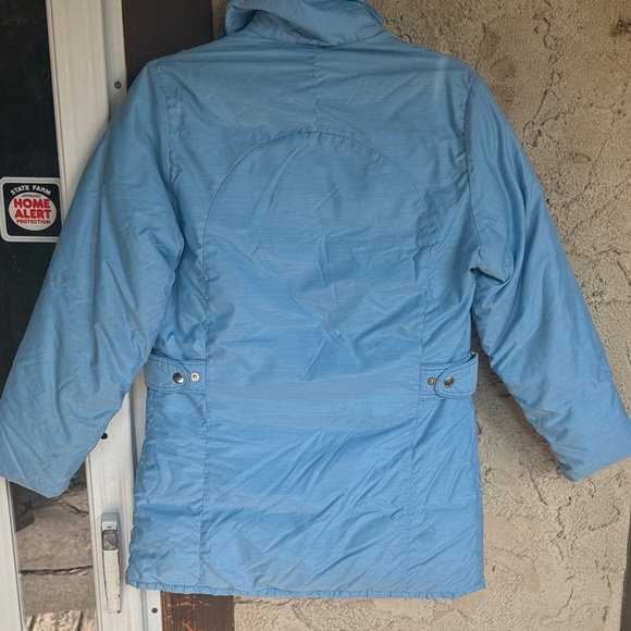 Vintage made in Edmonton Canada Woolrich Sky Blue Puffer Coat - Picture 7 of 9